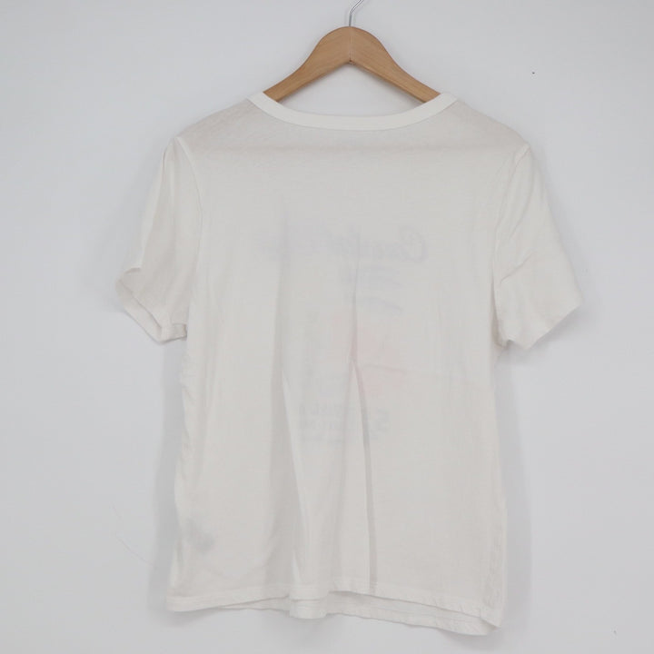Old Navy Everywear Graphic Tee White Coastal Cafe Nantucket Lobster Mens Large
