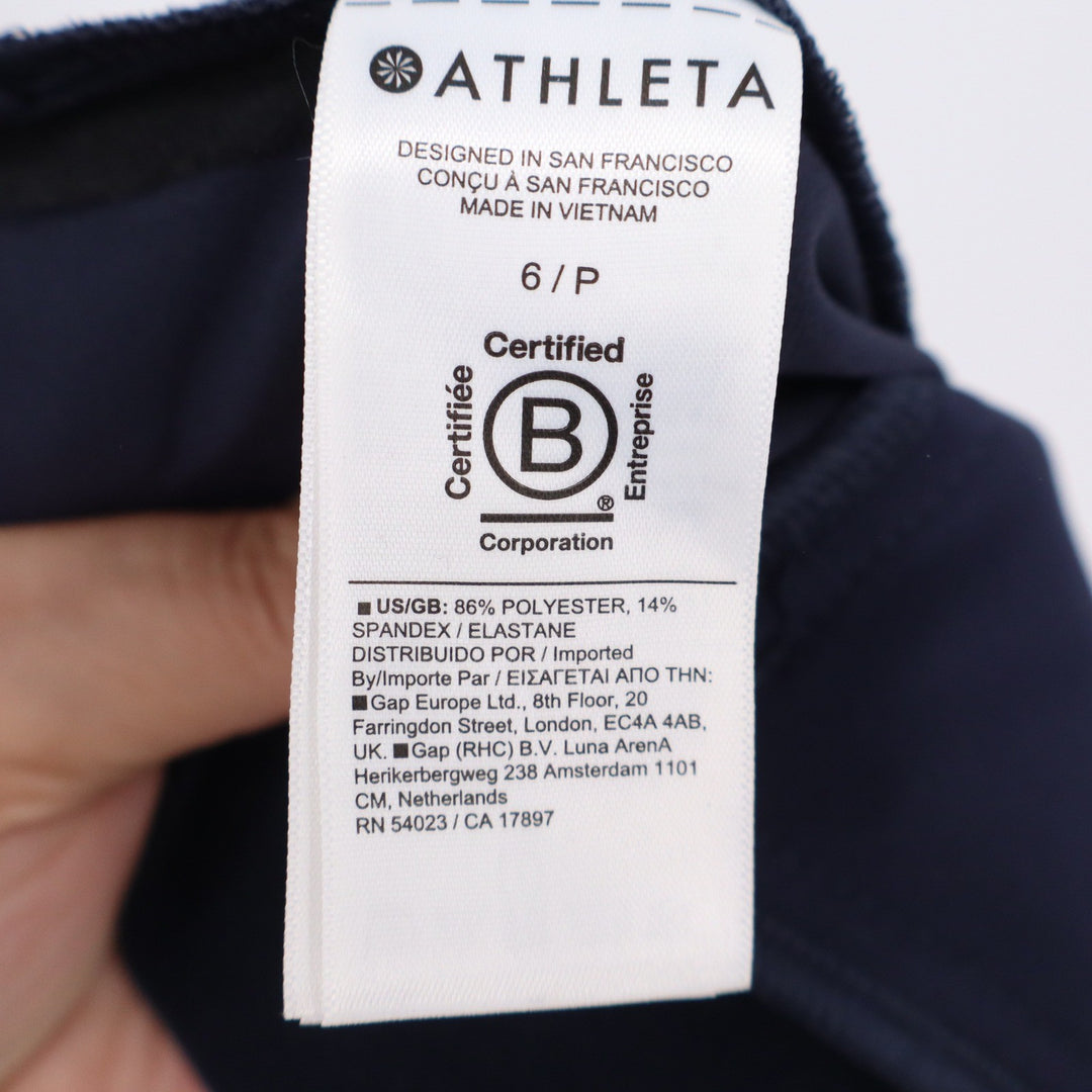 Athleta Headlands Hybrid Cargo II Pants Navy Blue Petite 6 Stretch Hiking