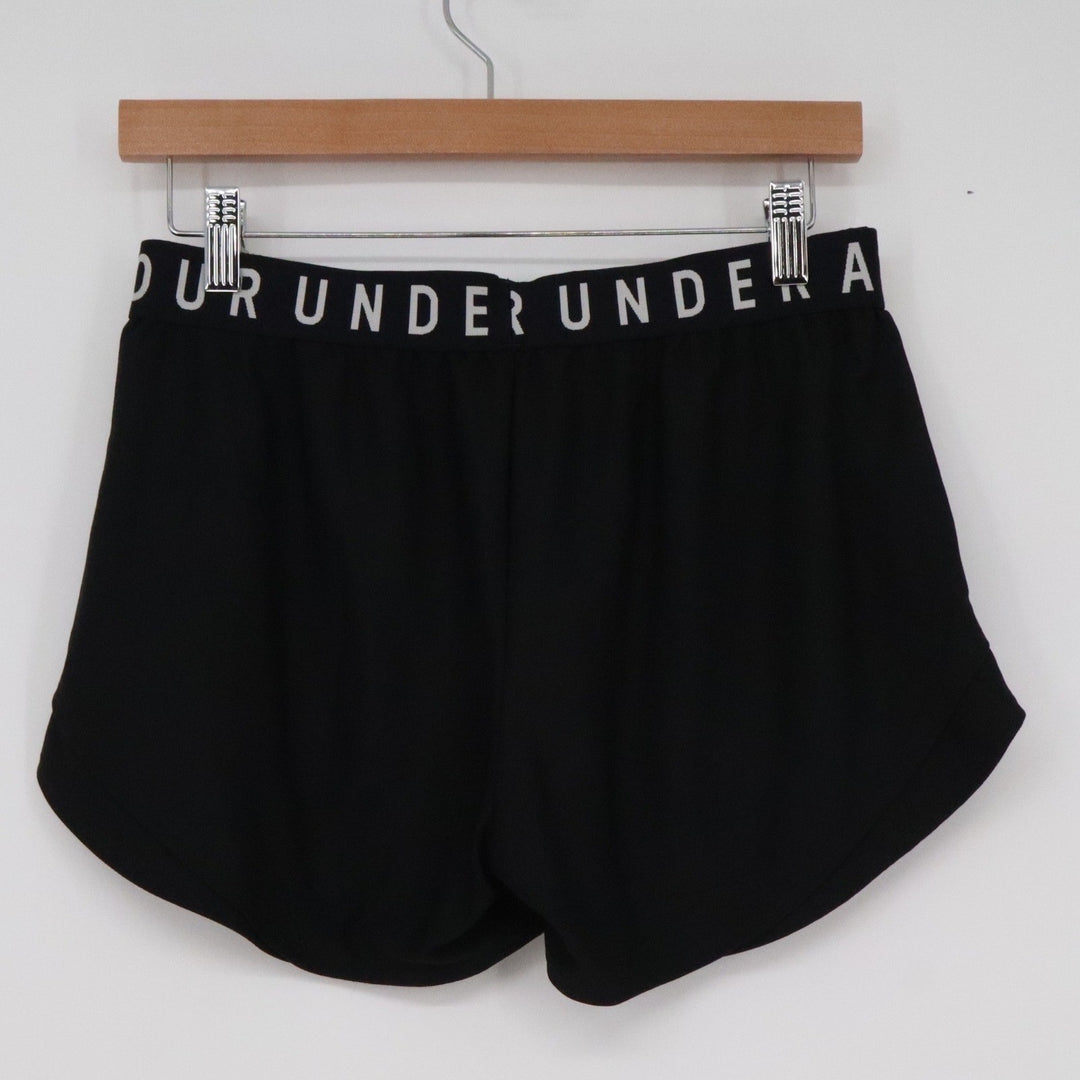 Under Armour Play Up 3.0 Shorts Womens Small Black HeatGear Athletic Running