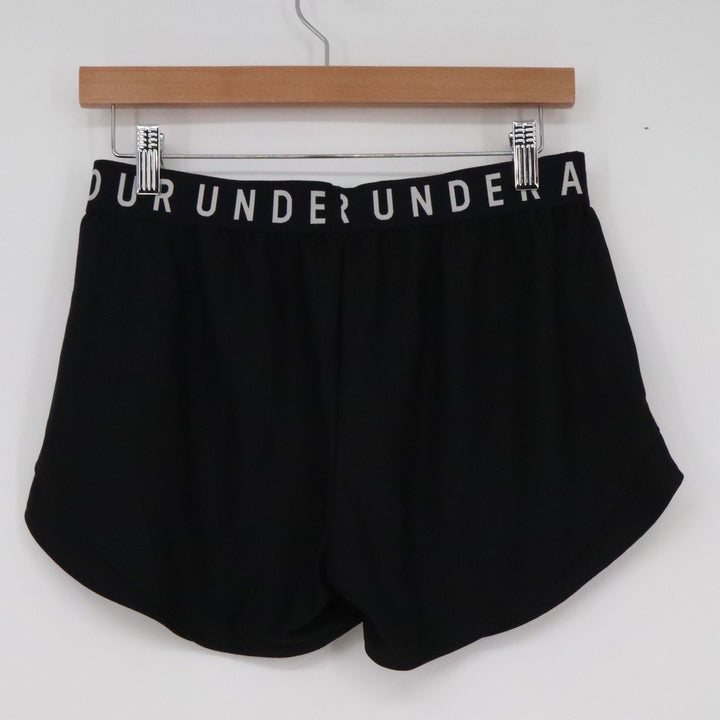 Under Armour Play Up 3.0 Shorts Womens Small Black HeatGear Athletic Running