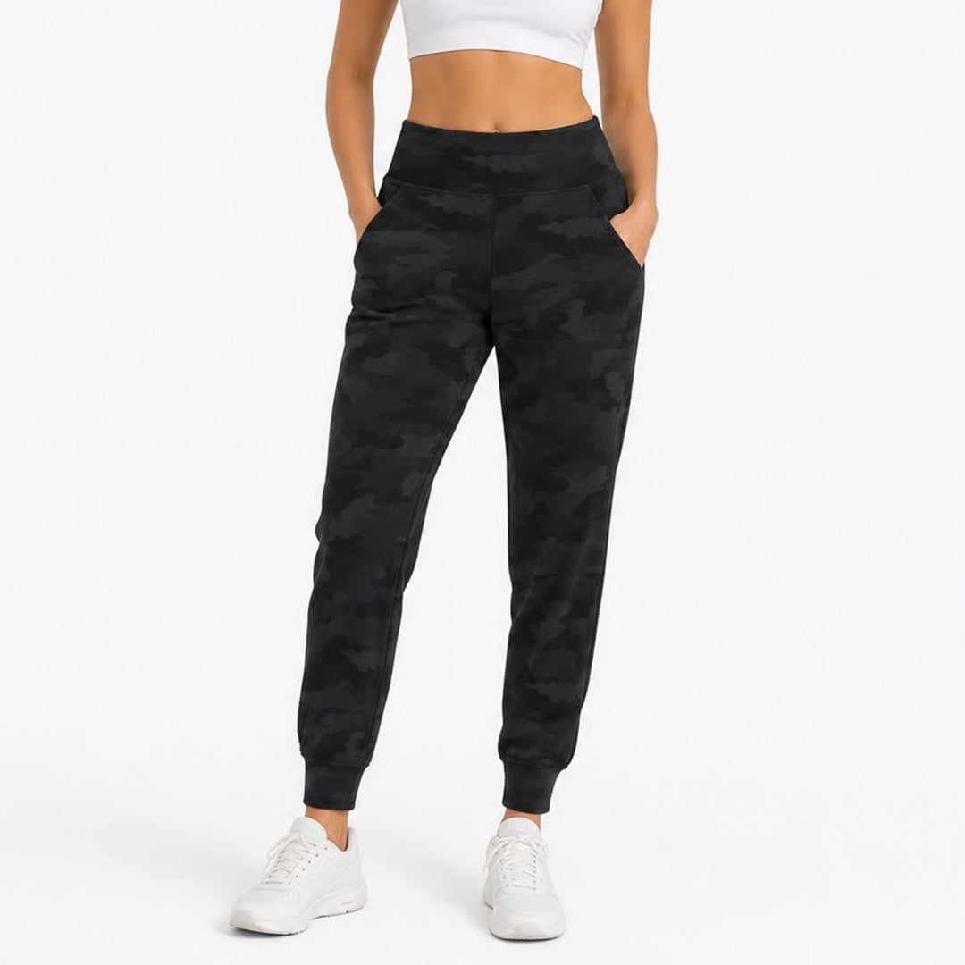Lululemon Joggers Womens 4 Align Jogger Black Camo High Rise Pockets Excellent