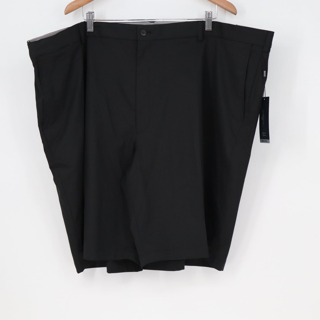 Walter Hagen Mens 52 Big & Tall Golf Shorts Black Flat Front Stretch