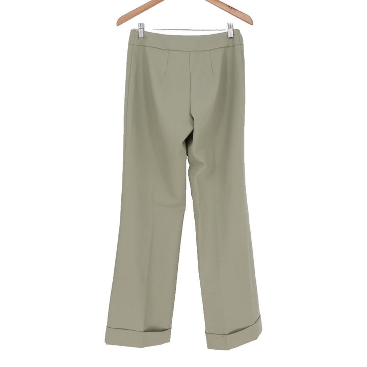 Star City Dress Pants Womens 5 Sage Green Slash Pockets Cuffed Hem Straight Leg