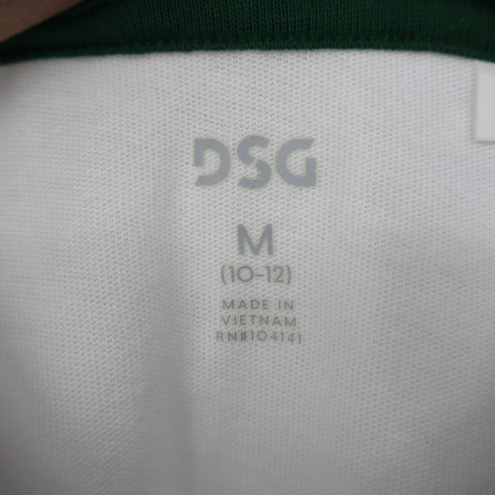 DSG Girls East Hampton Tennis Club Graphic T-Shirt White Green Size M 10-12