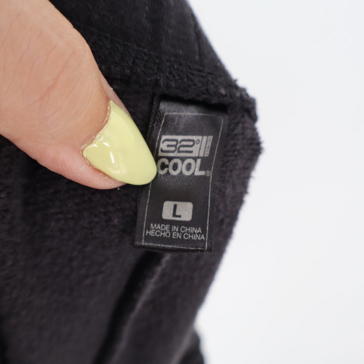 32 Degrees Cool Black Lounge Shorts Women's Large Elastic Drawstring Pockets
