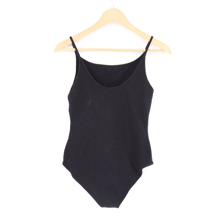 Forever 21 Bodysuit Womens Medium Black Stretch Scoop Neck Sleeveless One Piece