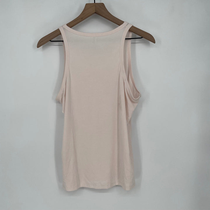 Outdoor Voices Ribbed Tank Top Pink XL Modal Elastane Racerback