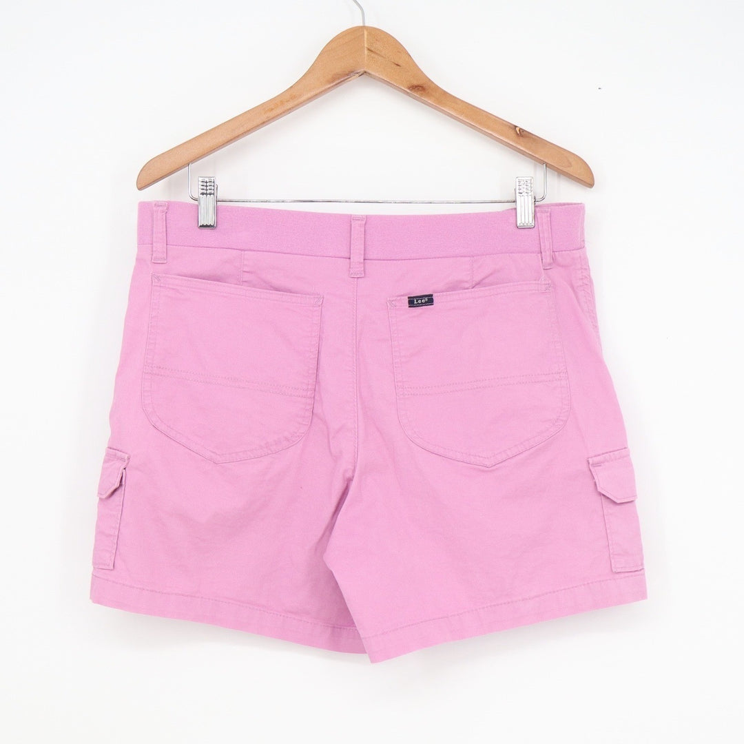 Lee Womens Cargo Shorts Purple Pink Stretch Cotton Size 12 Medium