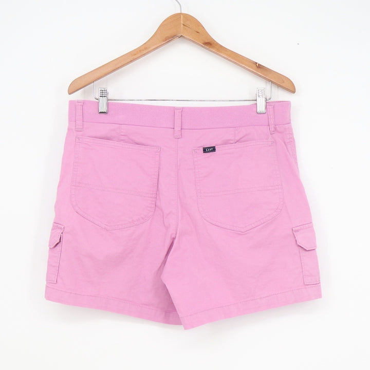 Lee Womens Cargo Shorts Purple Pink Stretch Cotton Size 12 Medium