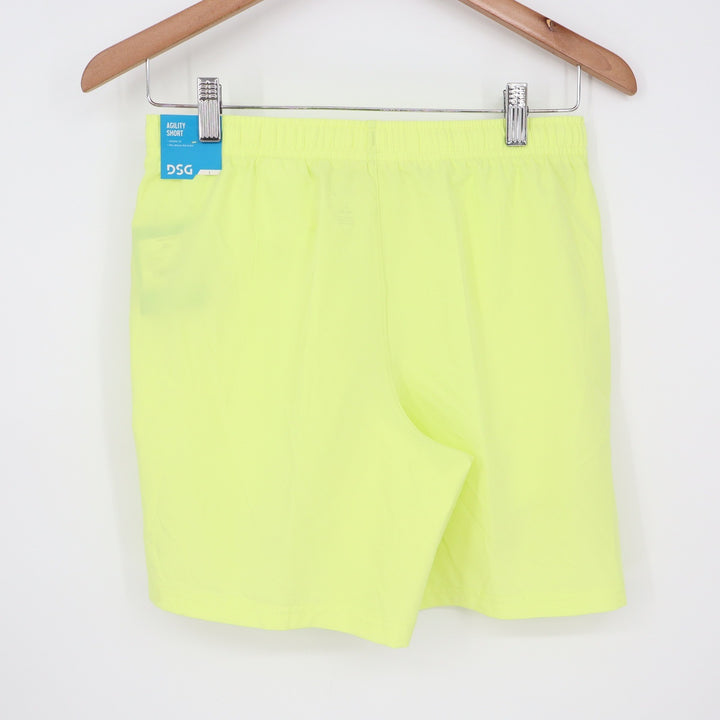 DSG Boys Agility Shorts Light Lime Neon Yellow Athletic Size L 14-16