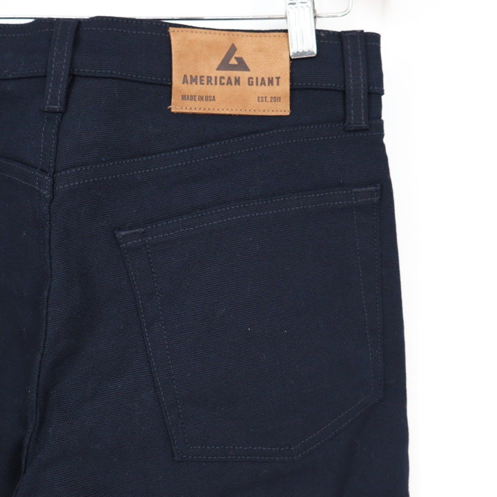 American Giant The Roughneck Pant Made In USA Size 30X30 Navy Blue