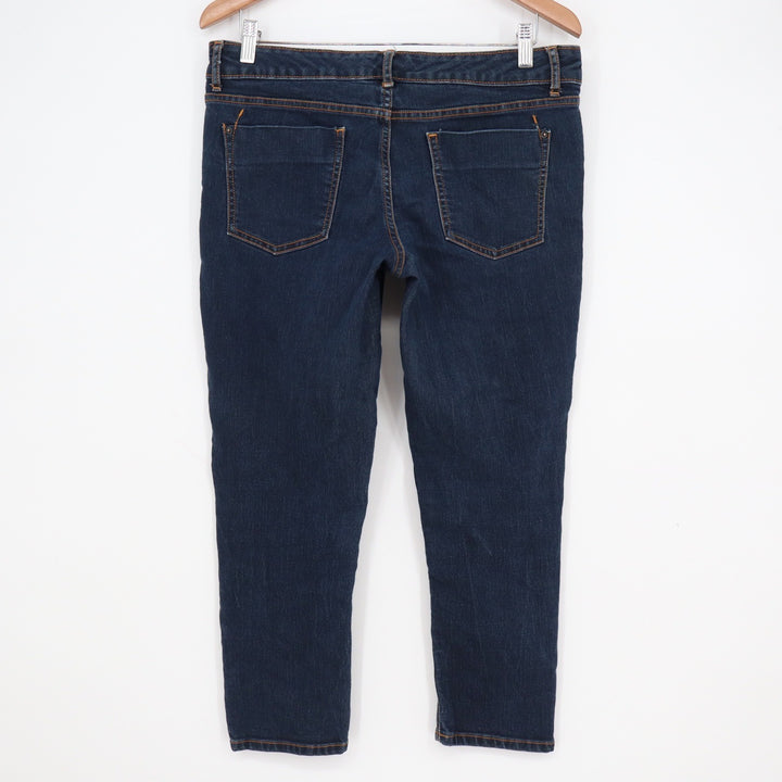 Mossimo Skinny Crop Jeans Womens 10 Fit 3 Dark Wash Blue Stretch Denim Pants