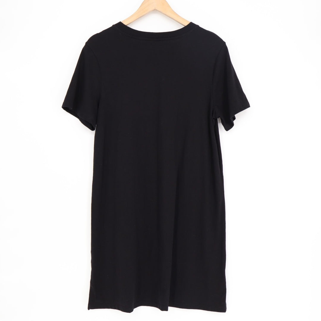 Old Navy T-Shirt Dress Women's Medium Black Crew Neck Short Sleeve Pullover