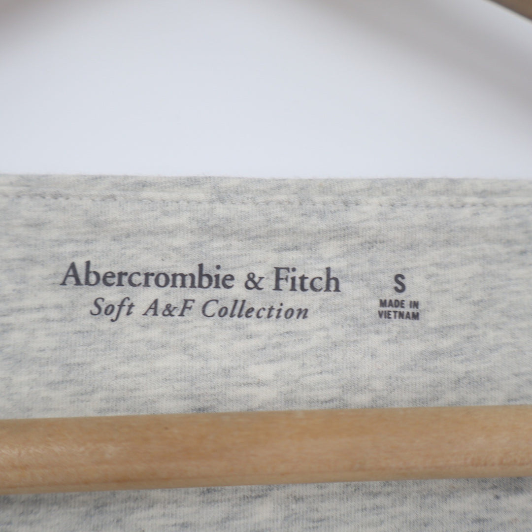 Abercrombie & Fitch Soft A&F Collection Grey Long Sleeve Scoop Neck Bodysuit S