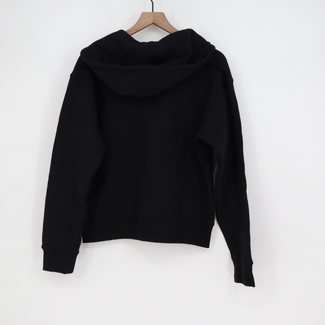 American Giant Hoodie Womens Medium Black Full Zip Cotton Sherpa Lined Winter
