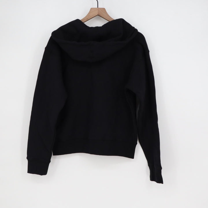 American Giant Hoodie Womens Medium Black Full Zip Cotton Sherpa Lined Winter