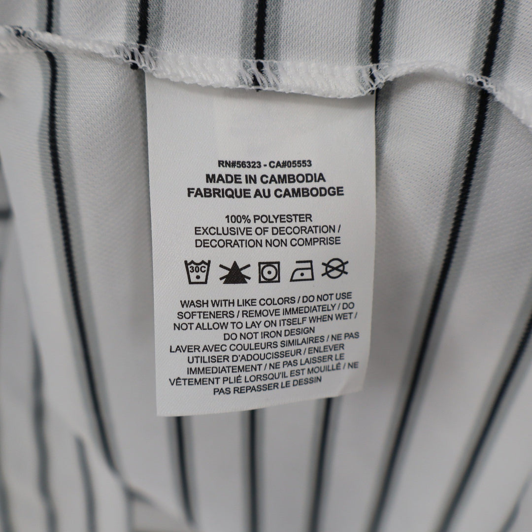 Nike Golf Mens Dri-FIT Victory Striped Polo Shirt White Black Small
