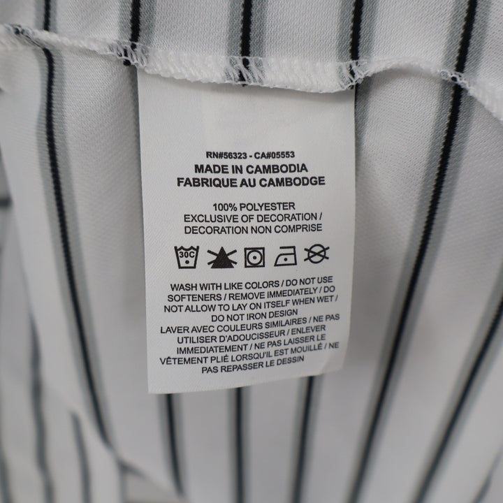 Nike Golf Mens Dri-FIT Victory Striped Polo Shirt White Black Small