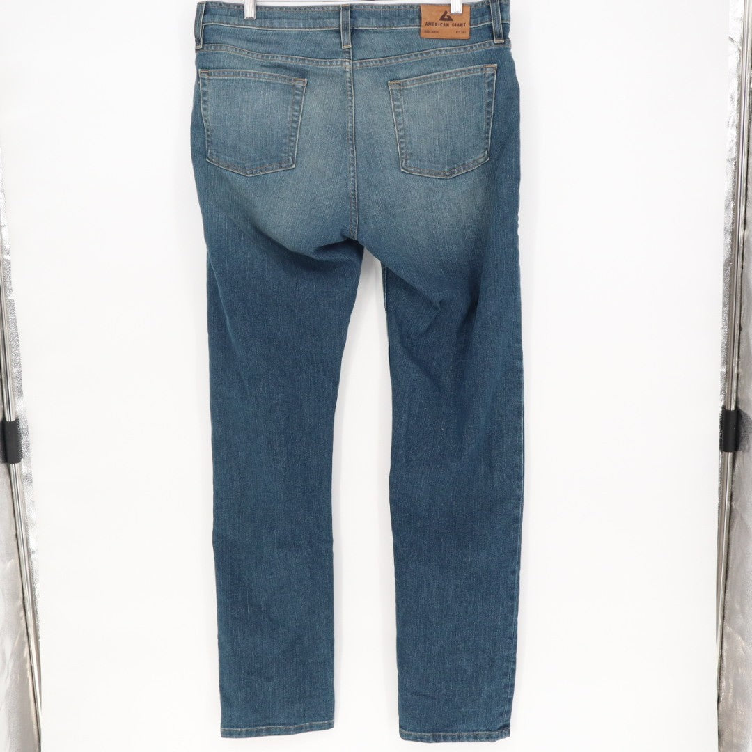 American Giant Dakota Jeans Mens 36x34 Blue Denim Preppy Cotton Stretch Straight