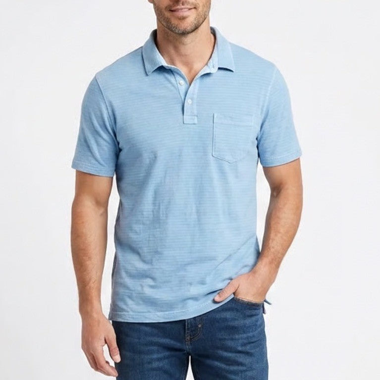 Vineyard Vines Island Polo Mens Small Light Blue Pima Cotton Short Sleeve Shirt