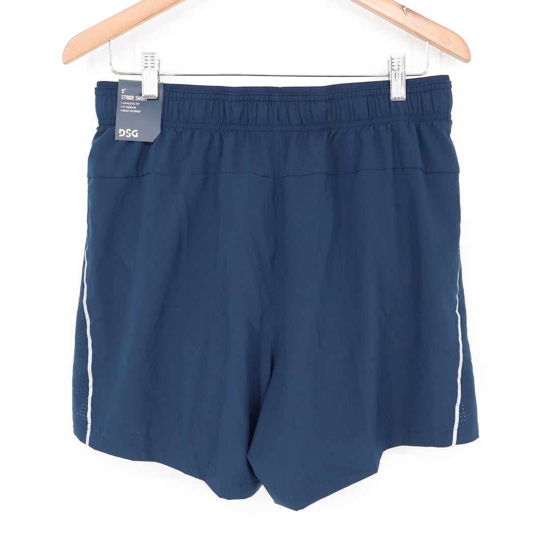 DSG Mens 5" Stride Run Shorts University Navy Blue Size Medium NWT