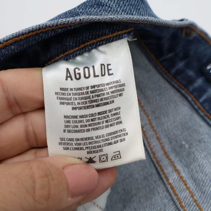 Agolde Toni Slim Straight Leg Jeans Medium Wash Blue Womens Size 27