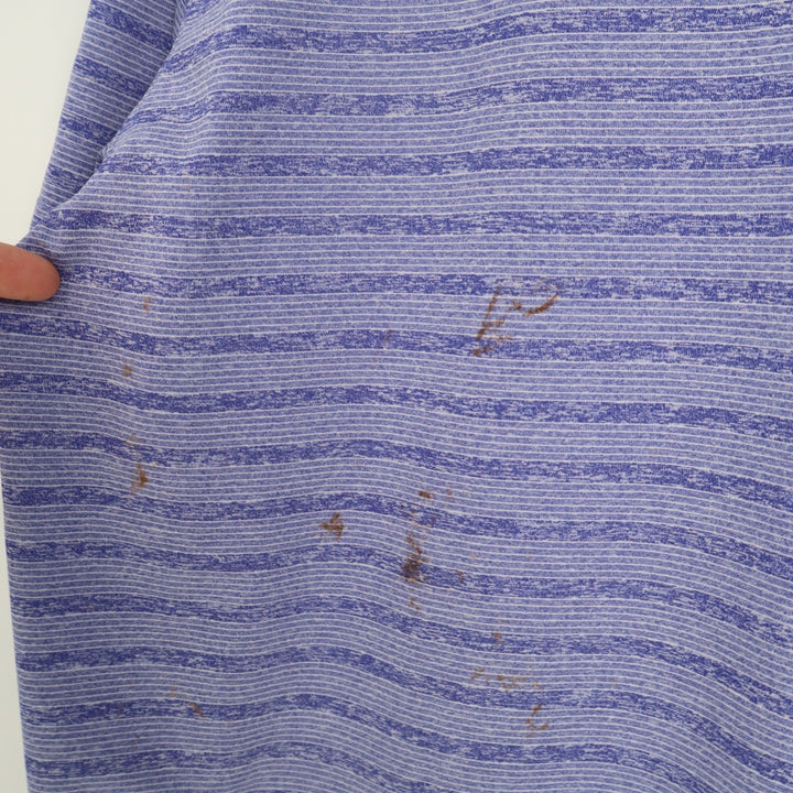 Nike Dri-Fit Polo Shirt Mens 2XL Purple Striped Stretch Short Sleeve Pullover