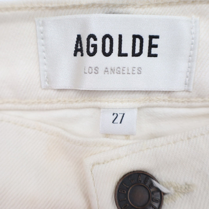 Agolde Straight Jeans Womens 27 White Light Wash Denim Cotton Casual Streetwear