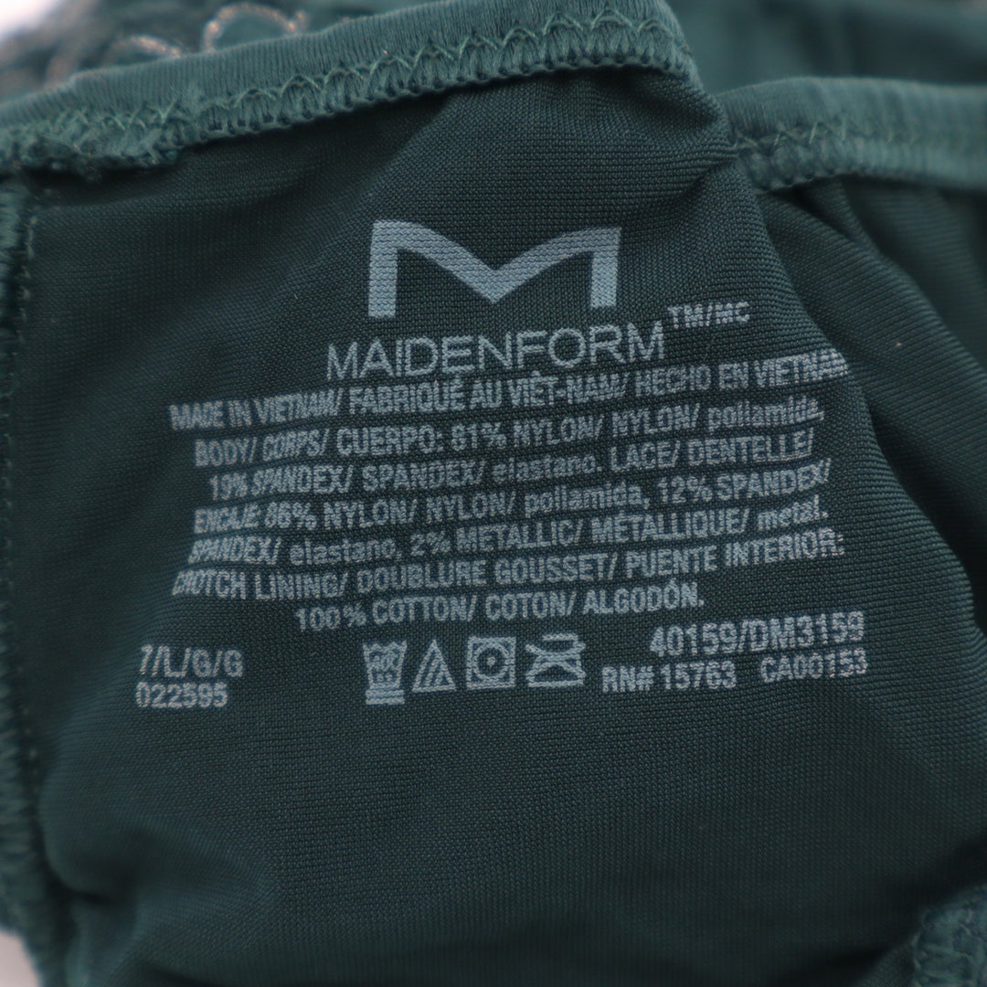 Maidenform Get Cheeky Lace Back Tanga Panties Emerald Green 40159 DM3159 L 7