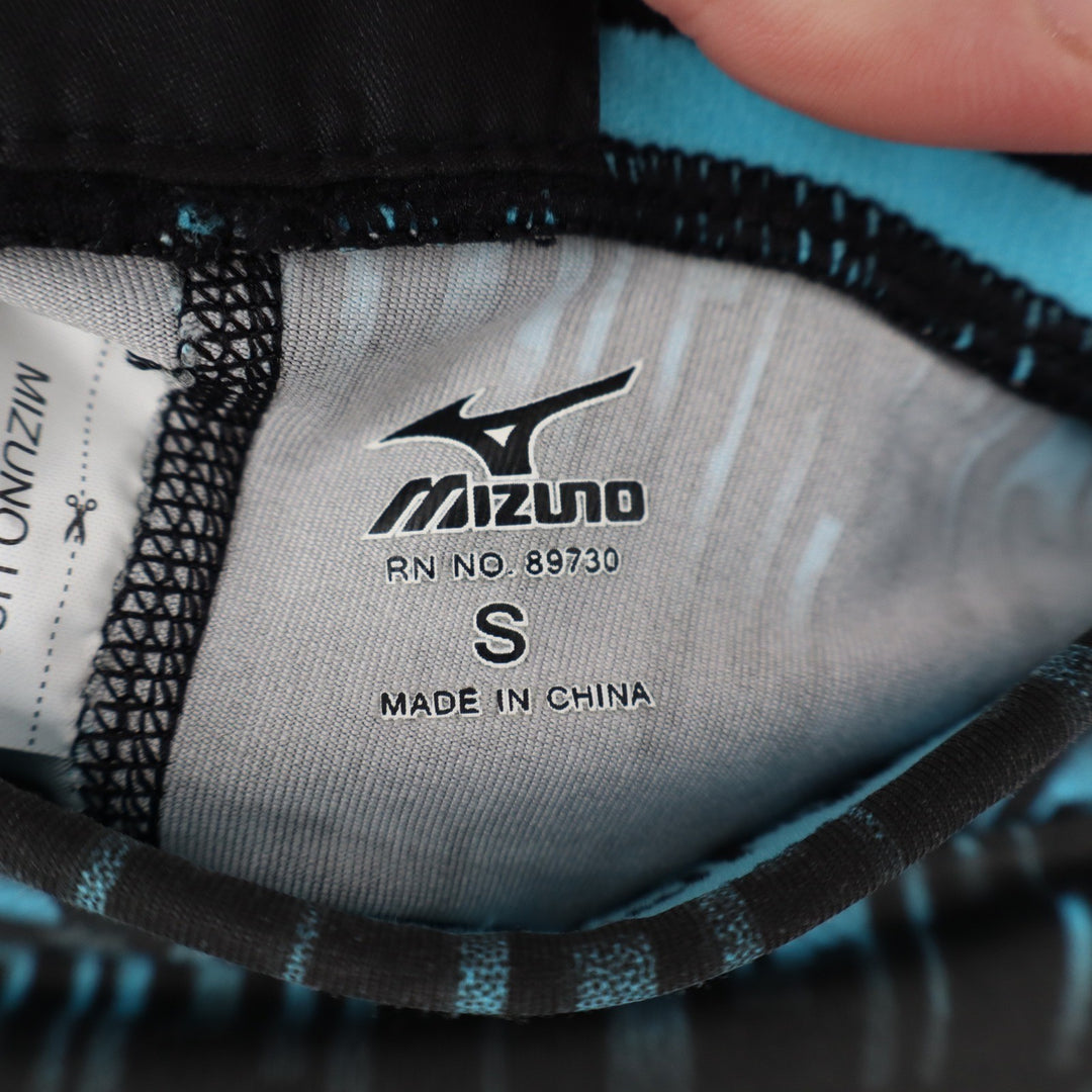 Mizuno Nighthawk Sliding Shorts Womens Small Black Teal Digital Print