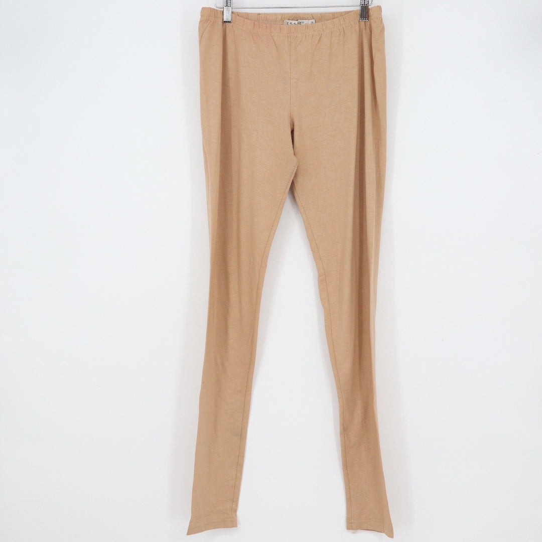 Essee Tan Full Length Stretch Leggings Size 34 Neutral Casual Athleisure Pants