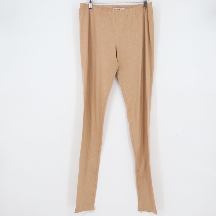 Essee Tan Full Length Stretch Leggings Size 34 Neutral Casual Athleisure Pants