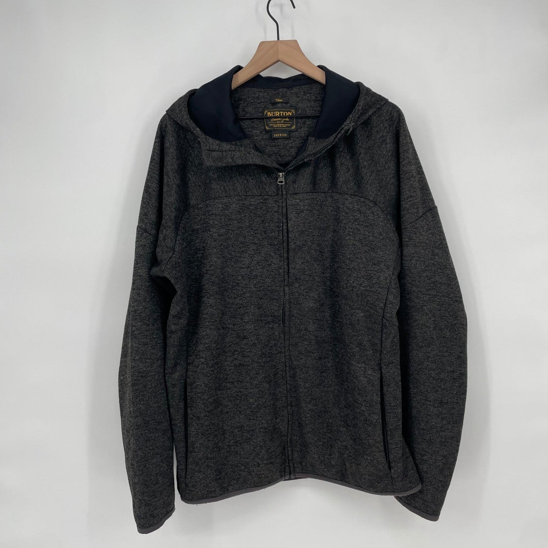 Burton MB Mtn Chill Full Zip Hoodie Jacket Charcoal Heather Dryride Men's Large
