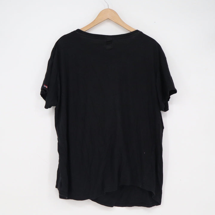 Phat Farm Mens 2XL Black Graphic T-Shirt Tactical D-Ring Cotton Streetwear Tee