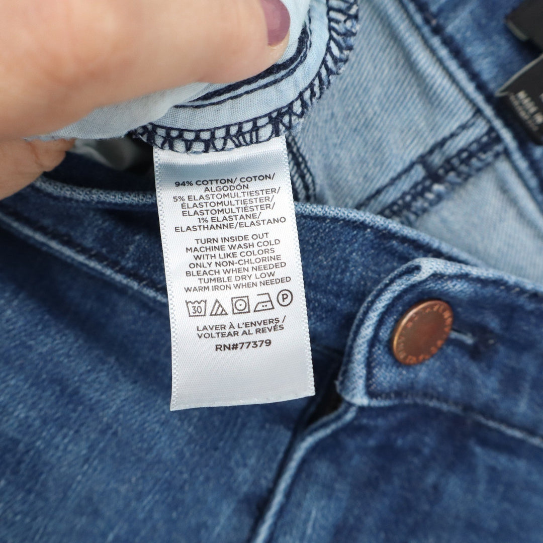 Ann Taylor Factory Womens Blue Straight Leg Jeans Size 16 Medium Wash