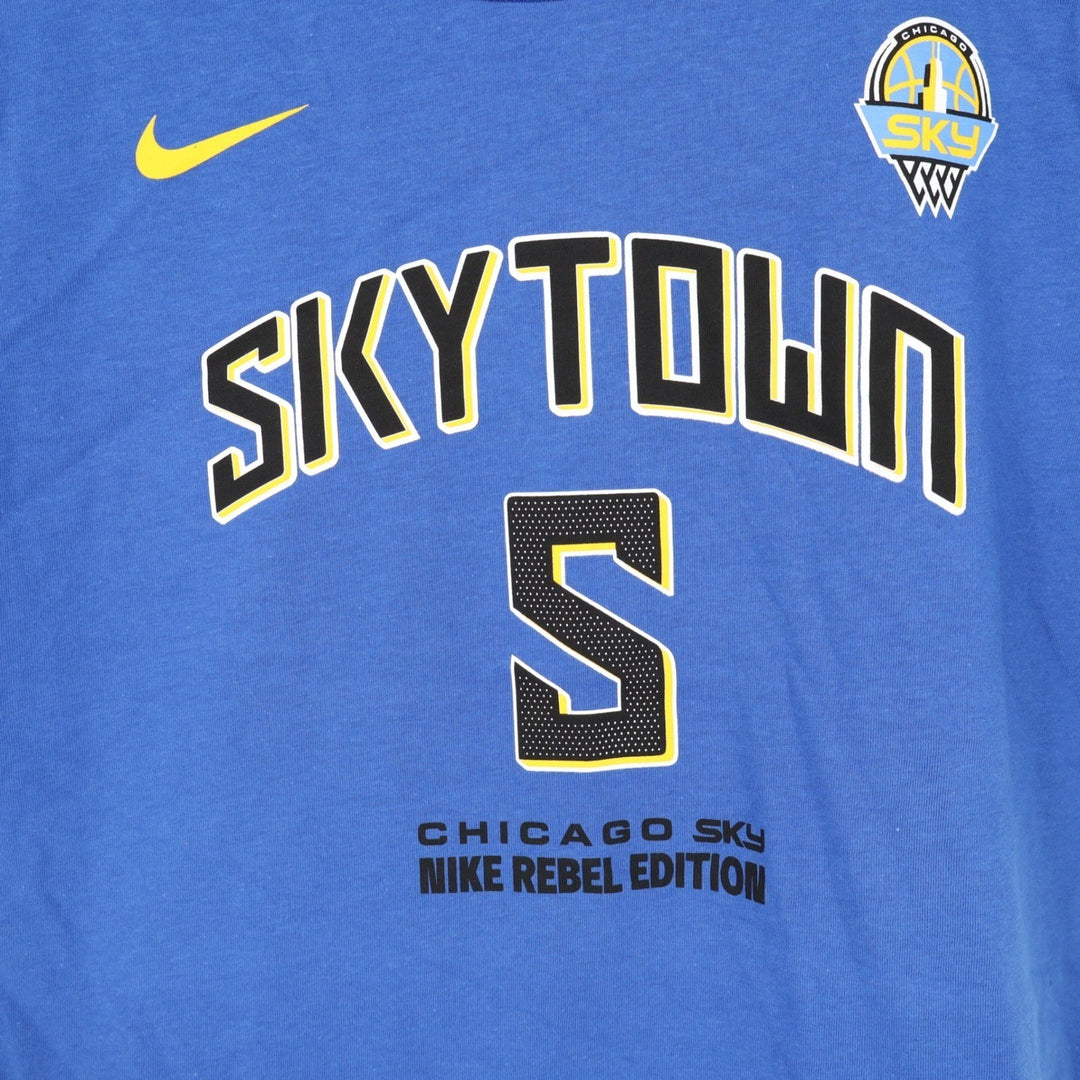 Nike Chicago Sky Angel Reese Skytown Rebel Edition Blue Youth T-Shirt L 14/16