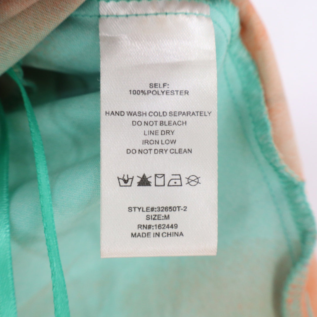 Milk & Honey Mint Orange Abstract Cowl Neck Camisole Top Size M