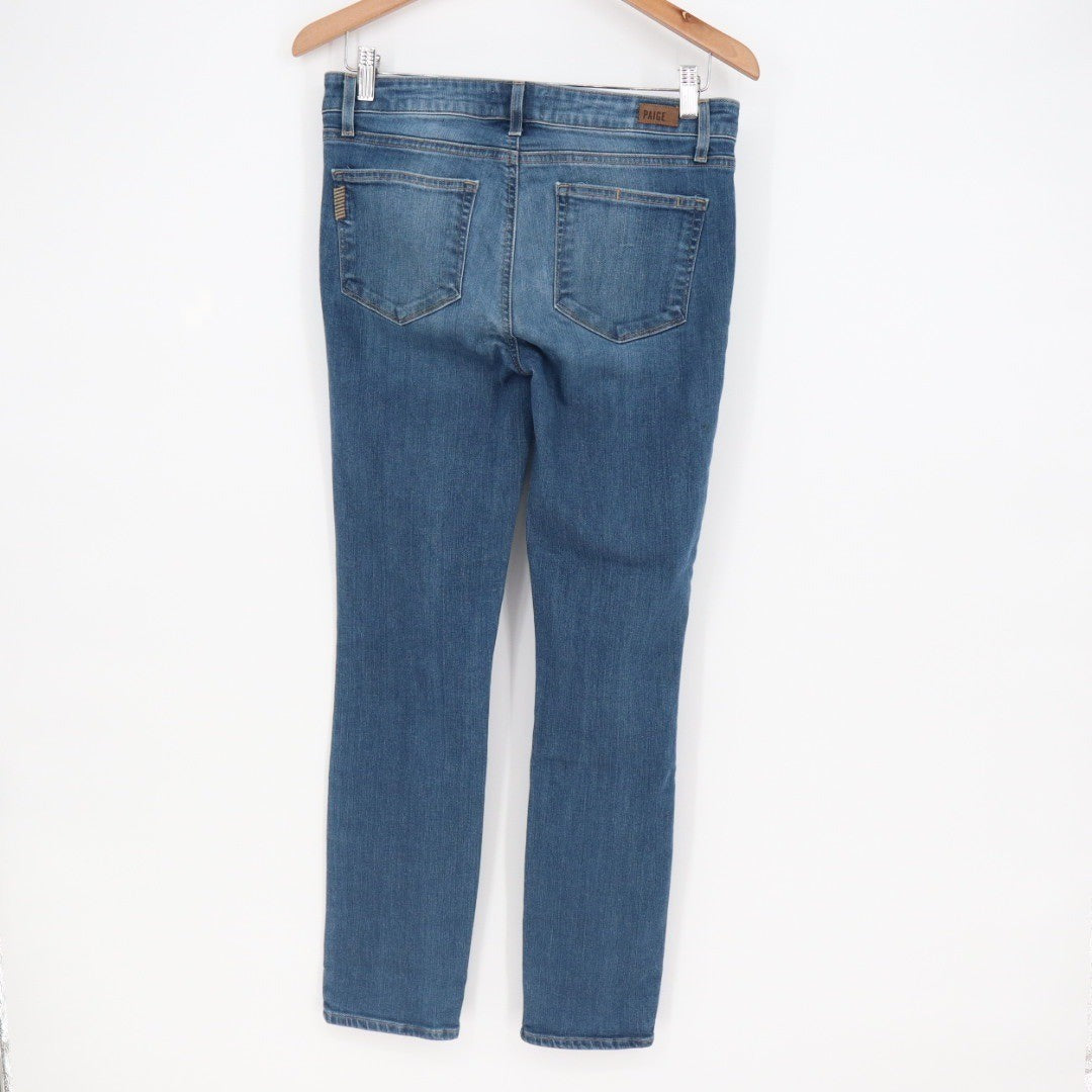 PAIGE Skyline Ankle Peg Jeans Womens Size 28 Medium Wash Straight Leg Denim