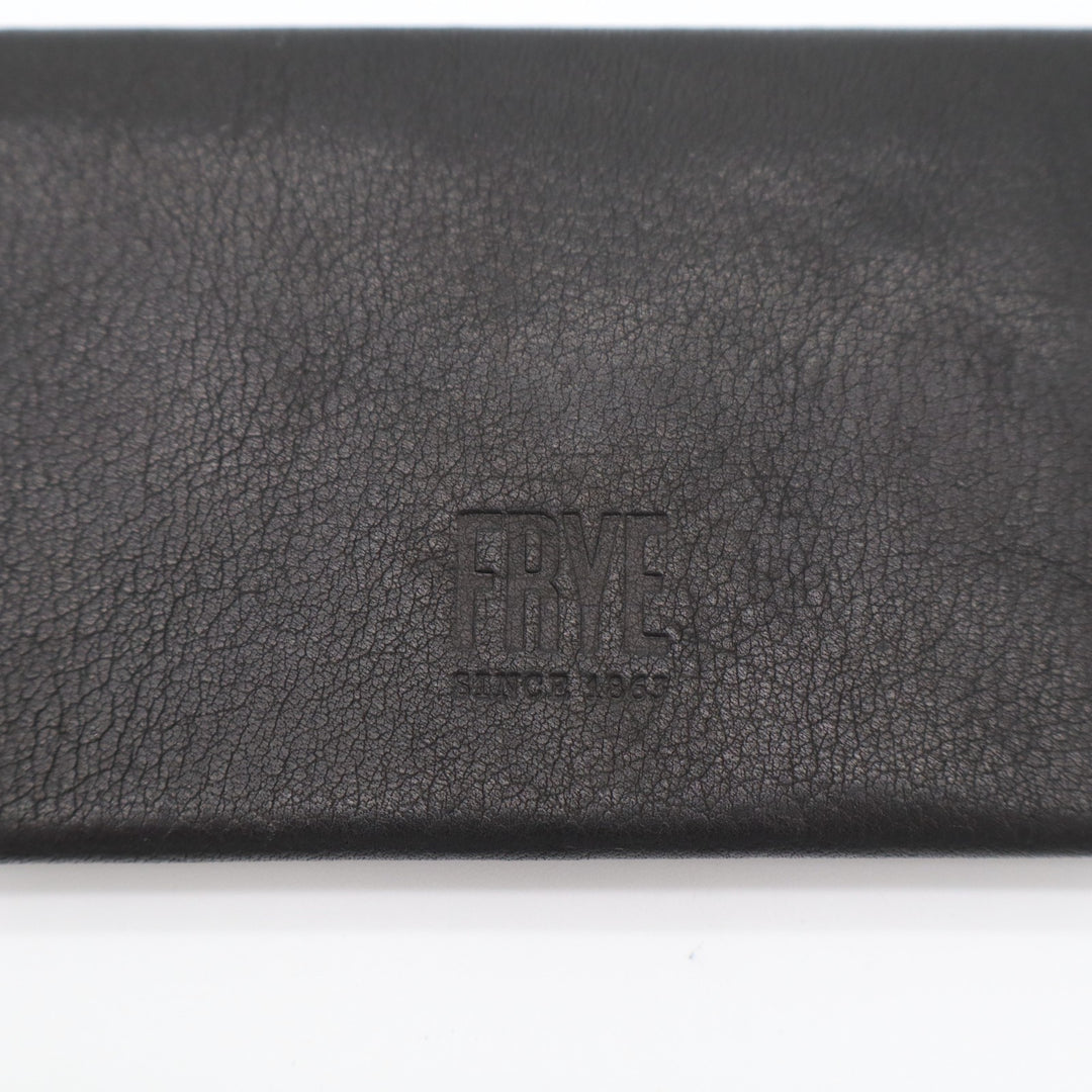 Frye Womens Black Brown Pebbled Leather Snap Flap Up Coin Wallet Wristlet