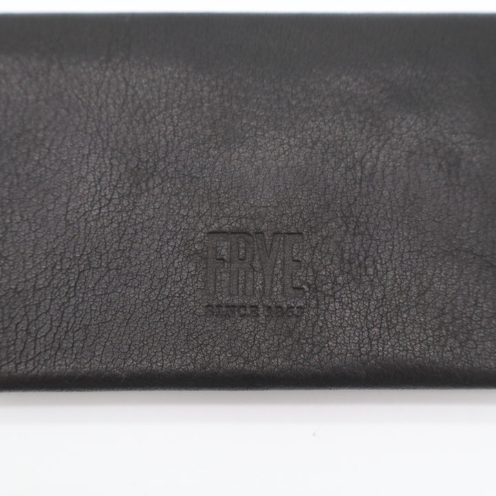 Frye Womens Black Brown Pebbled Leather Snap Flap Up Coin Wallet Wristlet