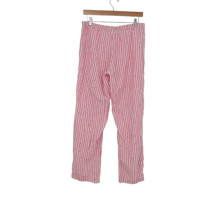 Love by Gap Pink White Striped Heart Peace Sign Cotton Pajama Pants Women's