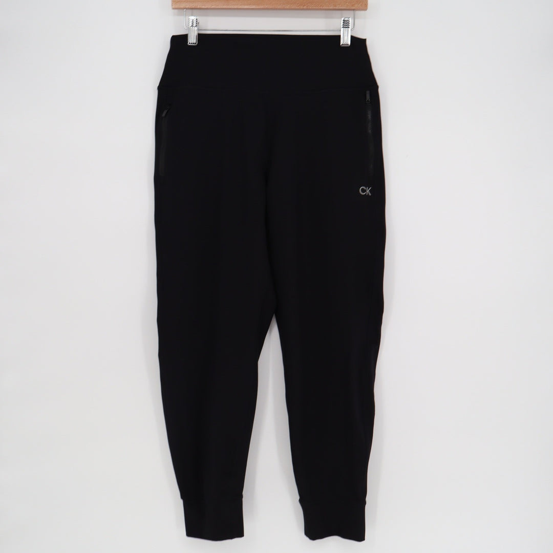 Calvin Klein Performance Womens Black High Rise Stretch Joggers Size L