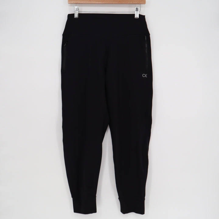 Calvin Klein Performance Womens Black High Rise Stretch Joggers Size L