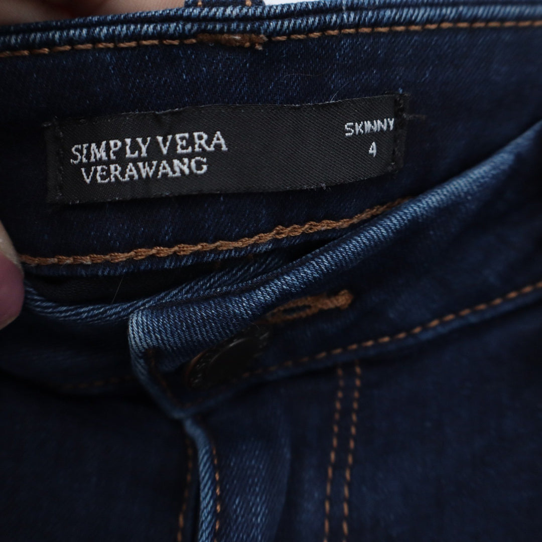 Simply Vera Vera Wang Womens Skinny Jeans Dark Wash Indigo Size 4