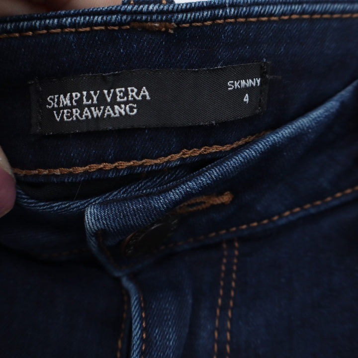 Simply Vera Vera Wang Womens Skinny Jeans Dark Wash Indigo Size 4