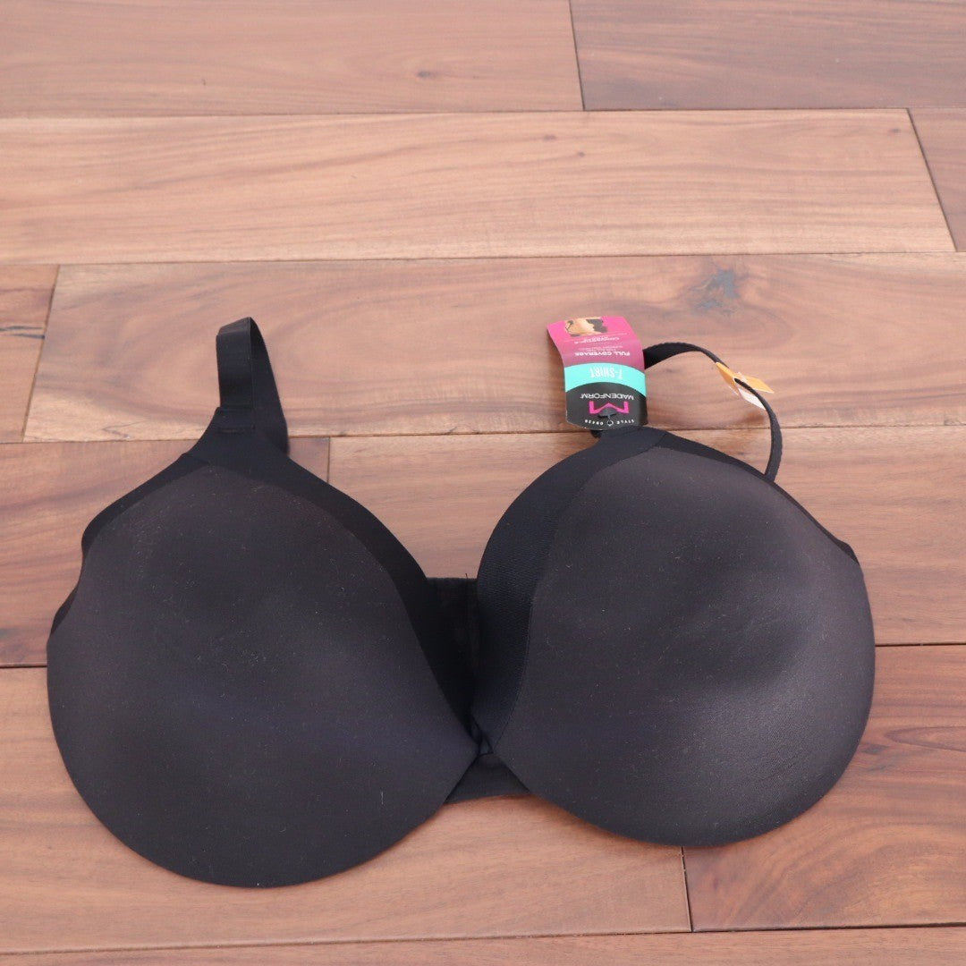 Maidenform Comfort Devotion Black T-Shirt Bra Full Coverage 09436 38DD