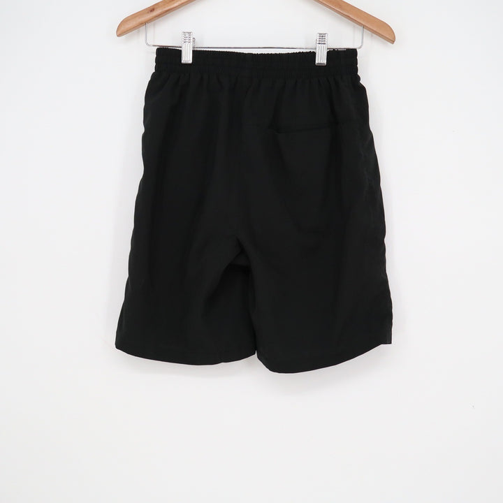 Arena Mens Black Athletic Swim Shorts Striped Graphic Size M