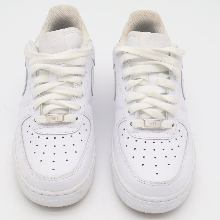 Nike Air Force 1 07 Womens 6.5 White Low Top Sneakers 315115-112 Triple White