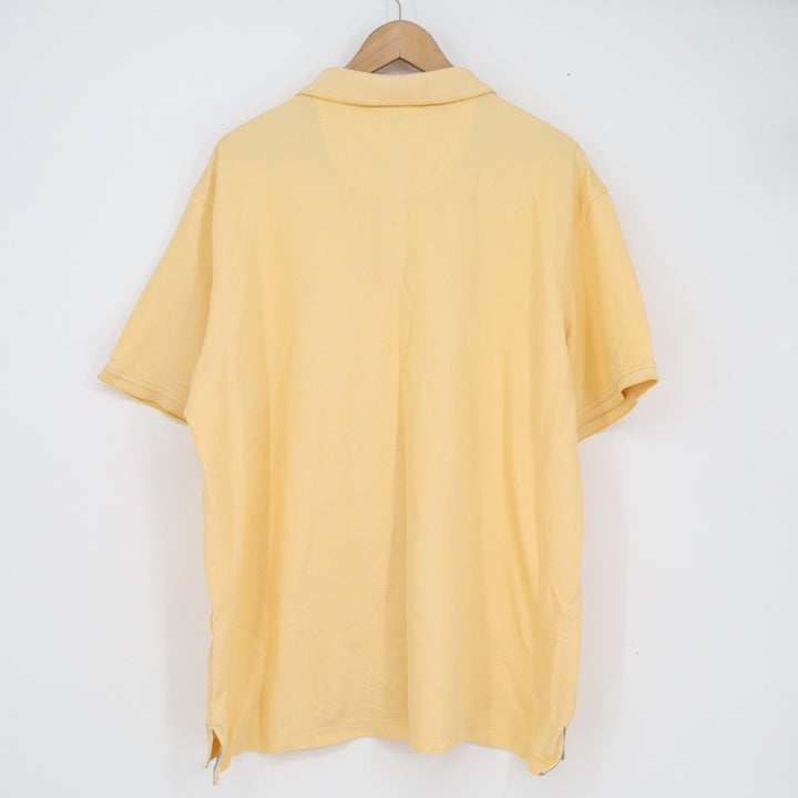 IZOD Advantage Performance Polo Shirt Mens XXL Yellow Short Sleeve Stretch Pique