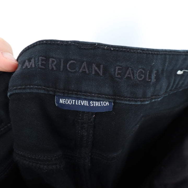 American Eagle Outfitters Jeans Womens 6 Long Black Denim Cotton Stretch Skinny